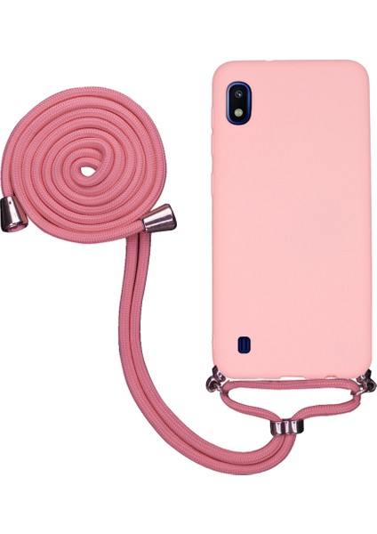 Samsung Galaxy A02 A022 Uyumlu Kılıf Silikon Boyundan Askılı Ipli Lansman Kapak Renkli Tpu