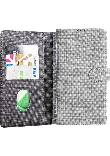 Samsung Galaxy S21 Fe Uyumlu Kılıf Kumaş Kredi Kartı Para Bölmeli Standlı Exclusive Spor Cüzdan