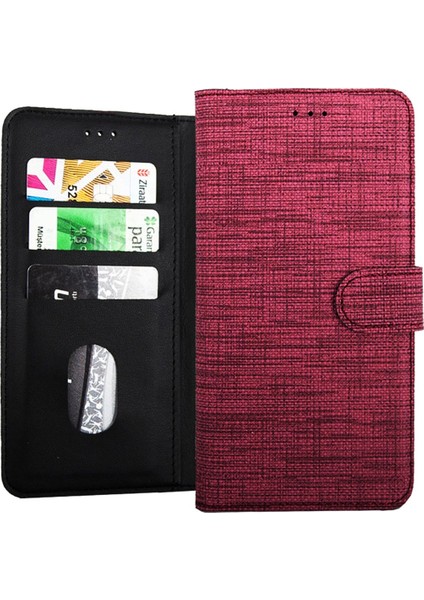Xiaomi Redmi Note 11 Pro Uyumlu Kılıf Kumaş Kredi Kartı Para Bölmeli Standlı Exclusive Spor Cüzdan