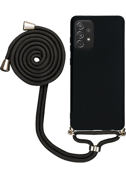 Samsung Galaxy A33 Uyumlu Kılıf Silikon Boyundan Askılı Ipli Lansman Kapak Renkli Tpu