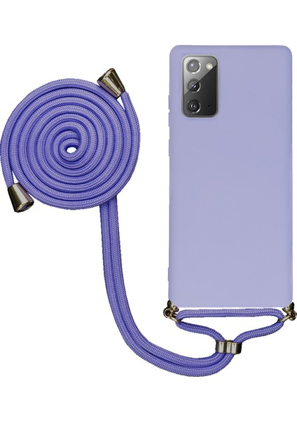 Samsung Galaxy S23 Ultra S918 Uyumlu Kılıf Silikon Boyundan Askılı Ipli Lansman Kapak Renkli Tpu