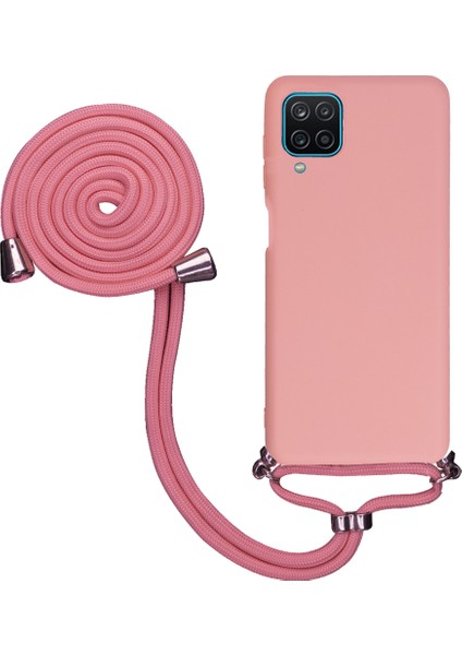 Samsung Galaxy M32 M325 Uyumlu Kılıf Silikon Boyundan Askılı Ipli Lansman Kapak Renkli Tpu