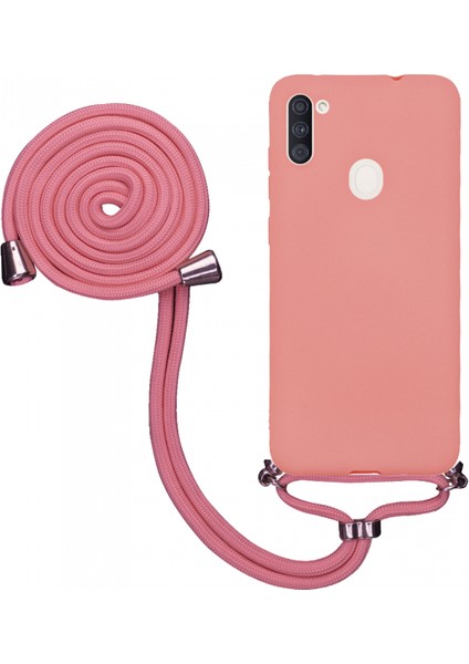 Realme 3i Uyumlu Kılıf Silikon Boyundan Askılı Ipli Lansman Kapak Renkli Tpu