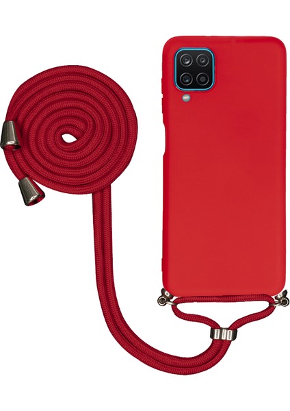 Realme C15 Uyumlu Kılıf Silikon Boyundan Askılı Ipli Lansman Kapak Renkli Tpu