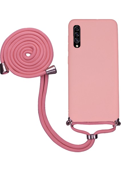 Realme C3 Uyumlu Kılıf Silikon Boyundan Askılı Ipli Lansman Kapak Renkli Tpu