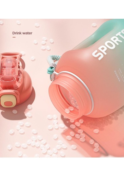 Açık Spor Su Isıtıcısı 1700 ml Kız Spor Ton Kova Ton Degrade Renk Çift Pipet Dunton Su Bardağı (Yurt Dışından) modelleri