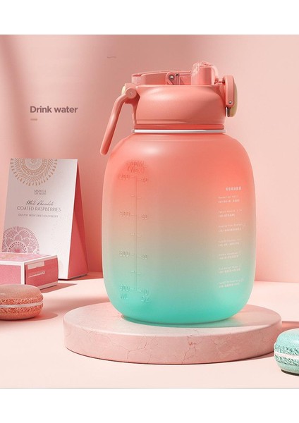 Açık Spor Su Isıtıcısı 1700 ml Kız Spor Ton Kova Ton Degrade Renk Çift Pipet Dunton Su Bardağı (Yurt Dışından) indirimleri