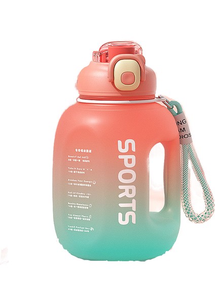 Açık Spor Su Isıtıcısı 1700 ml Kız Spor Ton Kova Ton Degrade Renk Çift Pipet Dunton Su Bardağı (Yurt Dışından)