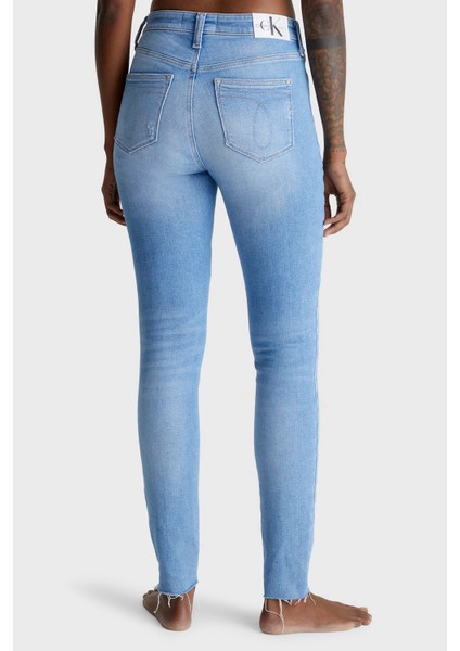 Calvin Klein Pamuklu Yüksek Bel Skinny Fit Dar Paça Jeans J20J2208531AA Bayan Pantolon J20J220853 1AA