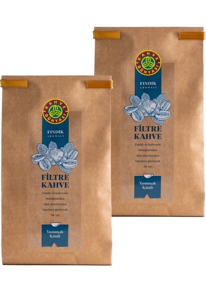 Kahve Dünyası 2'li Fındık Aromalı Filtre Kahve 250 gr