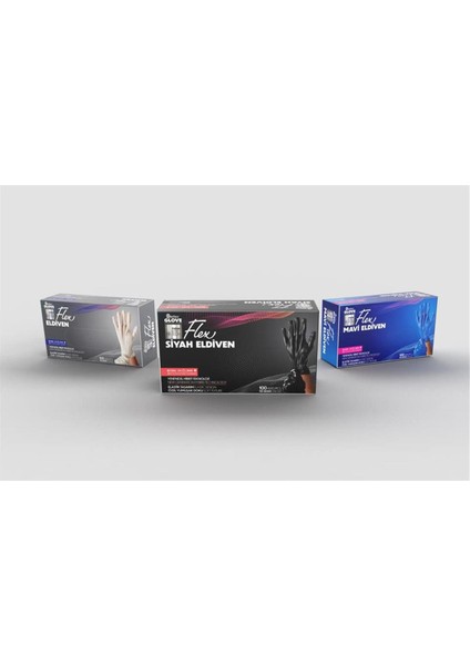 Eldiven Flex Siyah 100 Adet modelleri