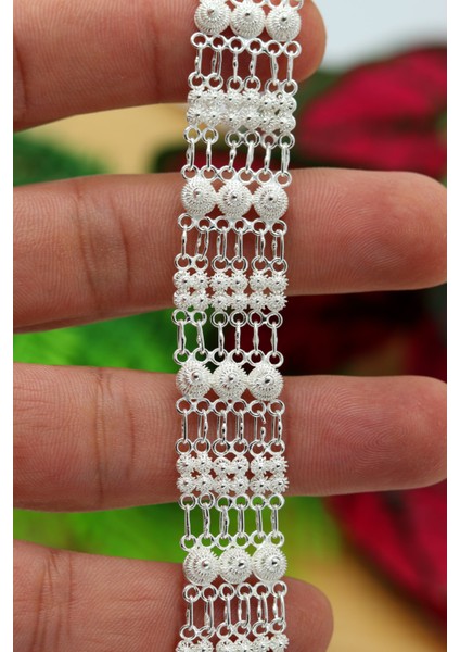 Kişniş Model 925 Ayar Gümüş Telkari Bileklik 201022080 fiyatları