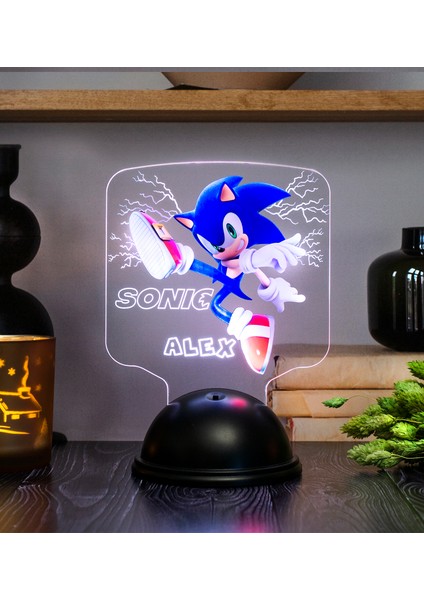 Kirpi Sonic Hediyesi, Çocuk Odası Süper Sonic Hediyesi Isimli LED Lamba, Sonic Tasarım LED Lamba