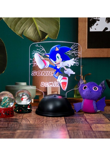 Kirpi Sonic Hediyesi, Çocuk Odası Süper Sonic Hediyesi Isimli LED Lamba, Sonic Tasarım LED Lamba