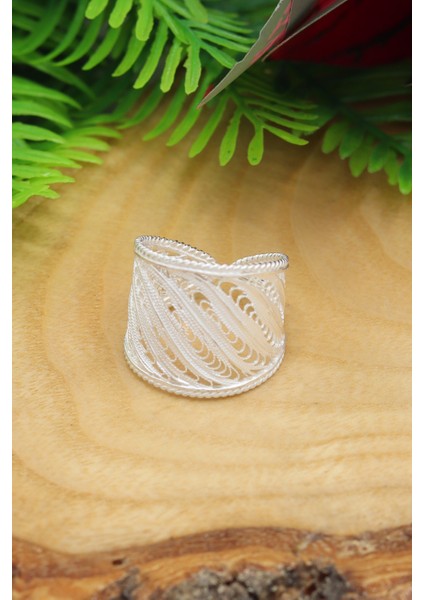 El Işçiliği 925 Ayar Gümüş Telkari Yüzük 201022118