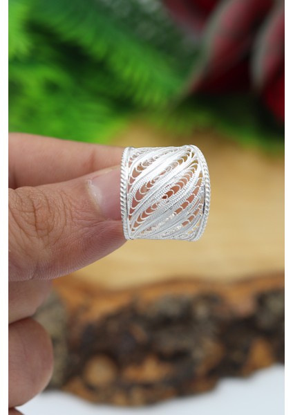 El Işçiliği 925 Ayar Gümüş Telkari Yüzük 201022118 fiyatları