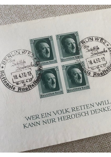 Adolf Hitler 48. Doğum Günü Damgalı Imperfore Pul Bloğu 015 fırsatları