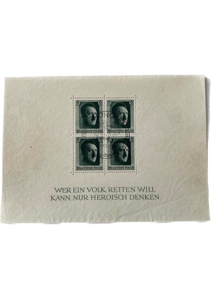 Adolf Hitler 48. Doğum Günü Damgalı Pul Bloğu 005