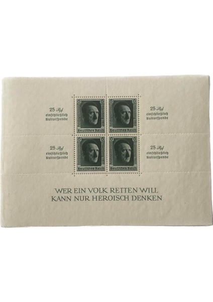 Adolf Hitler 48. Doğum Günü Damgasız Pul Bloğu 017