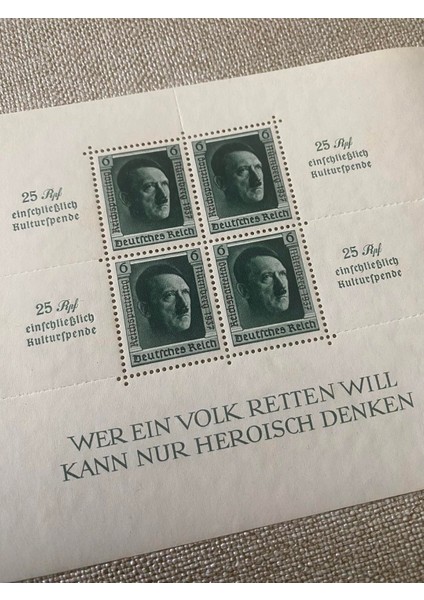 Adolf Hitler 48. Doğum Günü Damgasız Pul Bloğu 017 modelleri