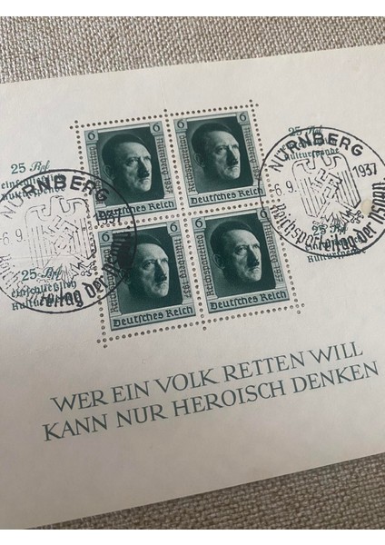 Adolf Hitler 48. Doğum Günü Damgalı Pul Bloğu 010 modelleri