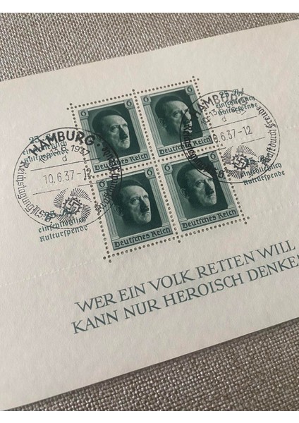 Adolf Hitler 48. Doğum Günü Damgalı Pul Bloğu 009 modelleri