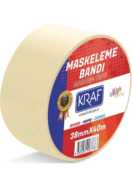 50 Adet Maskeleme Bandı 38 mm x 40 Metre Kağıt Bant
