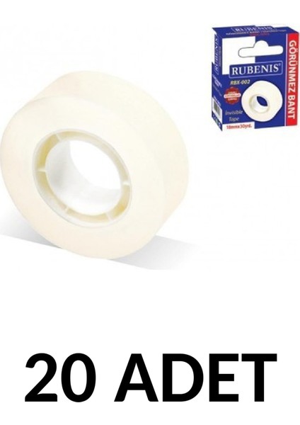 20 Adet 18MM x 30 Metre Görünmez Bant Aydınger Bandı