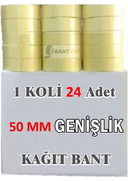 24 Adet Maskeleme Bandı 50 MMX40METRE Kağıt Bant