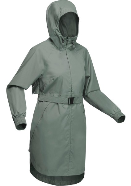 Quechua Kadın Outdoor Yağmurluk - Haki - Raincut