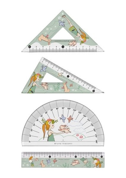 Cetvel Seti (Iletki , Cetvel , Gönye), "happygraphix. Rabbıt 45-0017/02