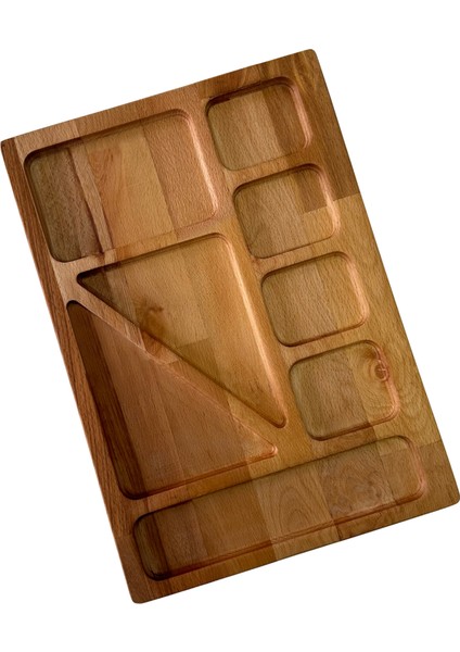 Ahşap Büyük Boy Kahvaltı Ve Sunum Tabağı