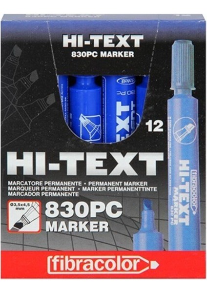 Hi-Text Mavipermanent 830 Pc Kesik Uçlu Marker
