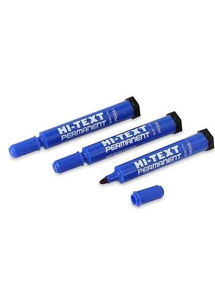 Hi-Text 24 Adet 830PB Yuvarlak Uç Permanent Kalem Koli Kalemi Mavi