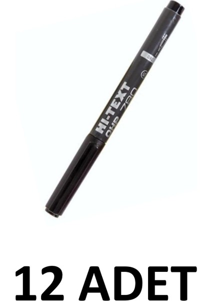 Hi-Text 12 Adet Ohp Asetat Kalemi Siyah 780-SM S Ince Uçlu Permanent