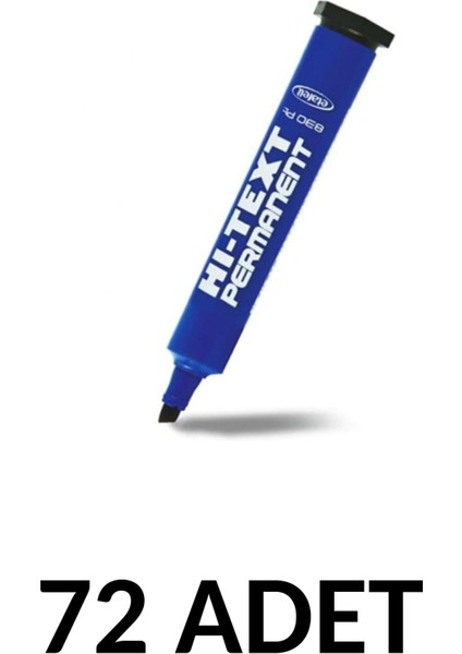 Hi-Text 72 Adet 830PC Kesik Uç Permanent Kalem Koli Kalemi Mavi
