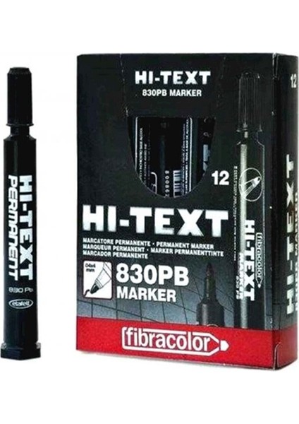 Hi-Text 48 Adet 830PB Yuvarlak Uç Permanent Kalem Koli Kalemi