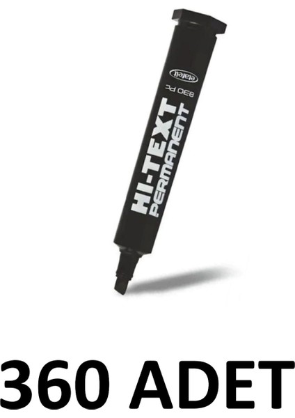 Hi-Text 360 Adet 830PC Kesik Uç Permanent Kalem Koli Kalemi Siyah