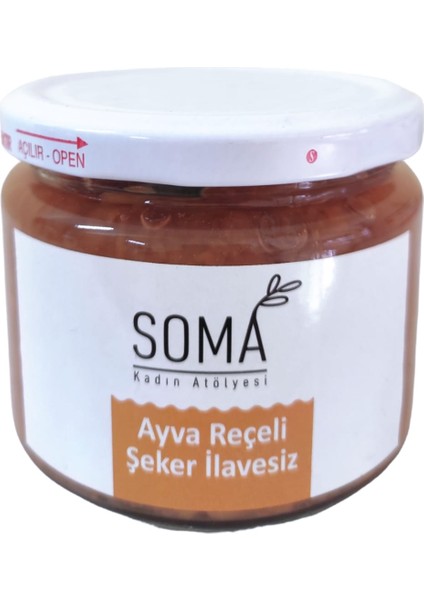 Soma Kadın Atölyesi Ayva Reçeli Şeker İlavesiz Katkısız Ev Yapımı 300 gr