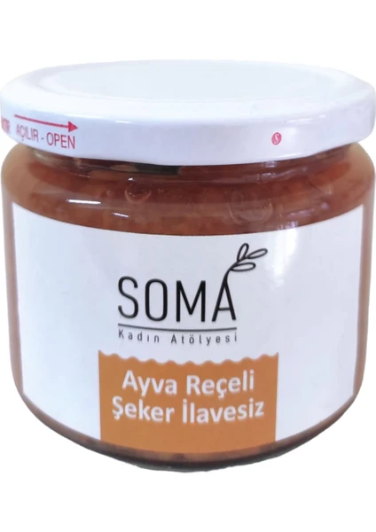 Soma Kadın Atölyesi Ayva Reçeli Şeker İlavesiz Katkısız Ev Yapımı 300 gr