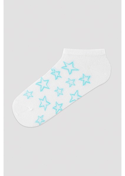 Renkli Star 3Lü Patik Çorap