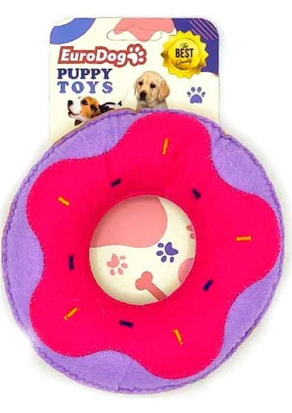 Puppy Pet Toys Lila Donut Şeklinde Köpek Oyuncağı