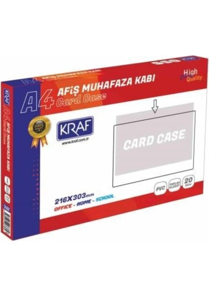10 Adet Afiş Muhafaza Kabı A4 Card Case
