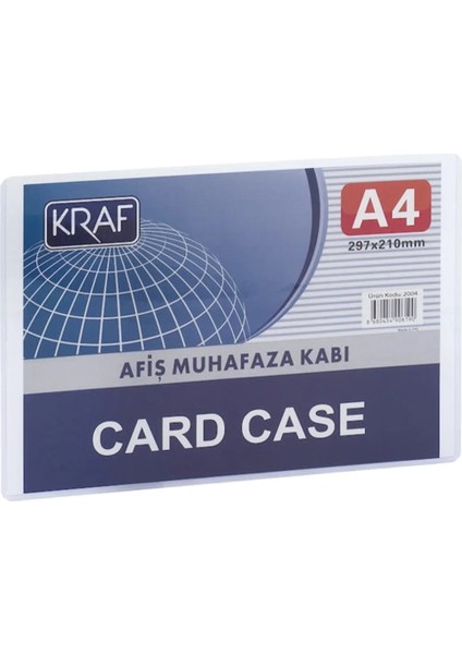 10 Adet Afiş Muhafaza Kabı A4 Card Case