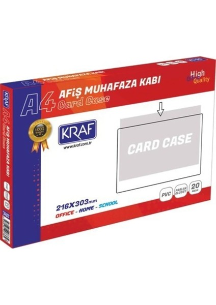 10 Adet Afiş Muhafaza Kabı A4 Card Case
