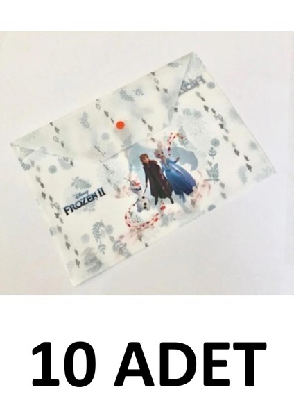 10 Adet Lisanslı A4 Zarf Çıtçıtlı Dosya
