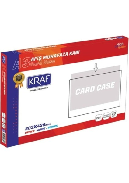 5 Adet Afiş Muhafaza Kabı A3  Card Case