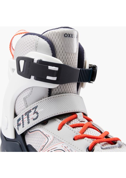 OXELO Çocuk Fitness Pateni - Gri / Kırmızı - FIT3