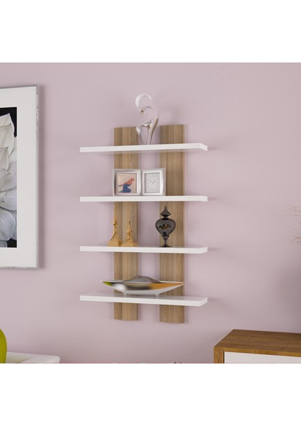 Dort Raflı Duvar Unitesi Ofis Dort Lu Kitaplık Salon Duvar Rafı fiyatları