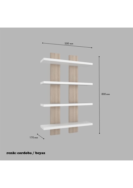 Dort Raflı Duvar Unitesi Ofis Dort Lu Kitaplık Salon Duvar Rafı fırsatları